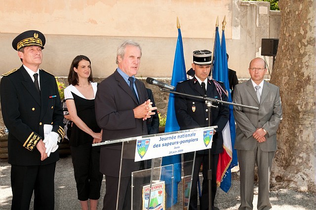 Le Président Pierre Guy Morani évoquant la nécessaire mutualisation des compétences du SDIS et du Conseil général. 