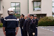 M. le docteur Pierre Guy Morani entouré de M. Eric Ciotti, de M. Nestar et du colonel Patrick Bautheac, directeur du SDIS. 
