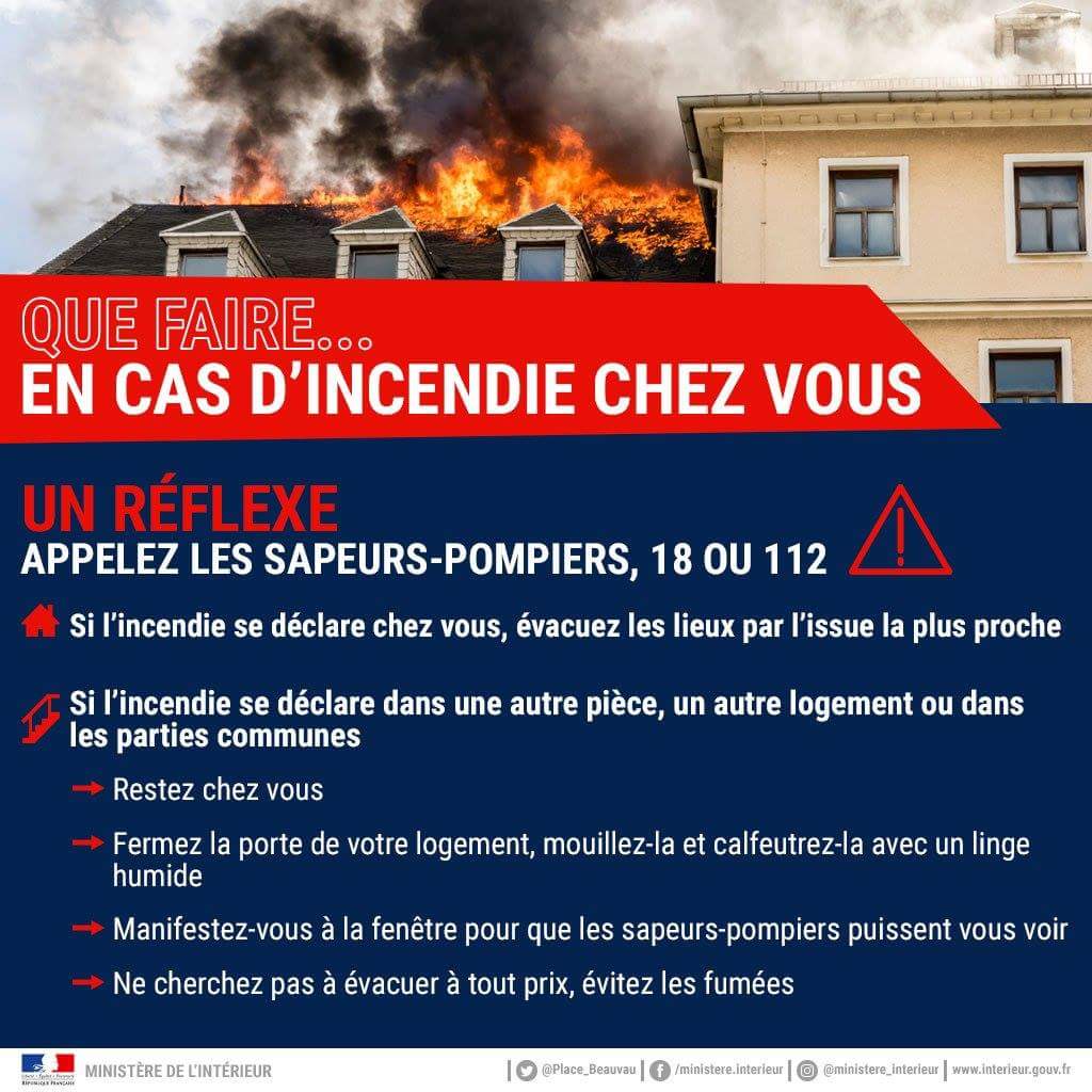 BON COMPORTEMENT FACE A L INCENDIE