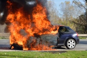 Mon véhicule prend feu