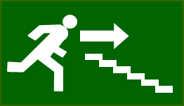 picto J evacue par les escaliers